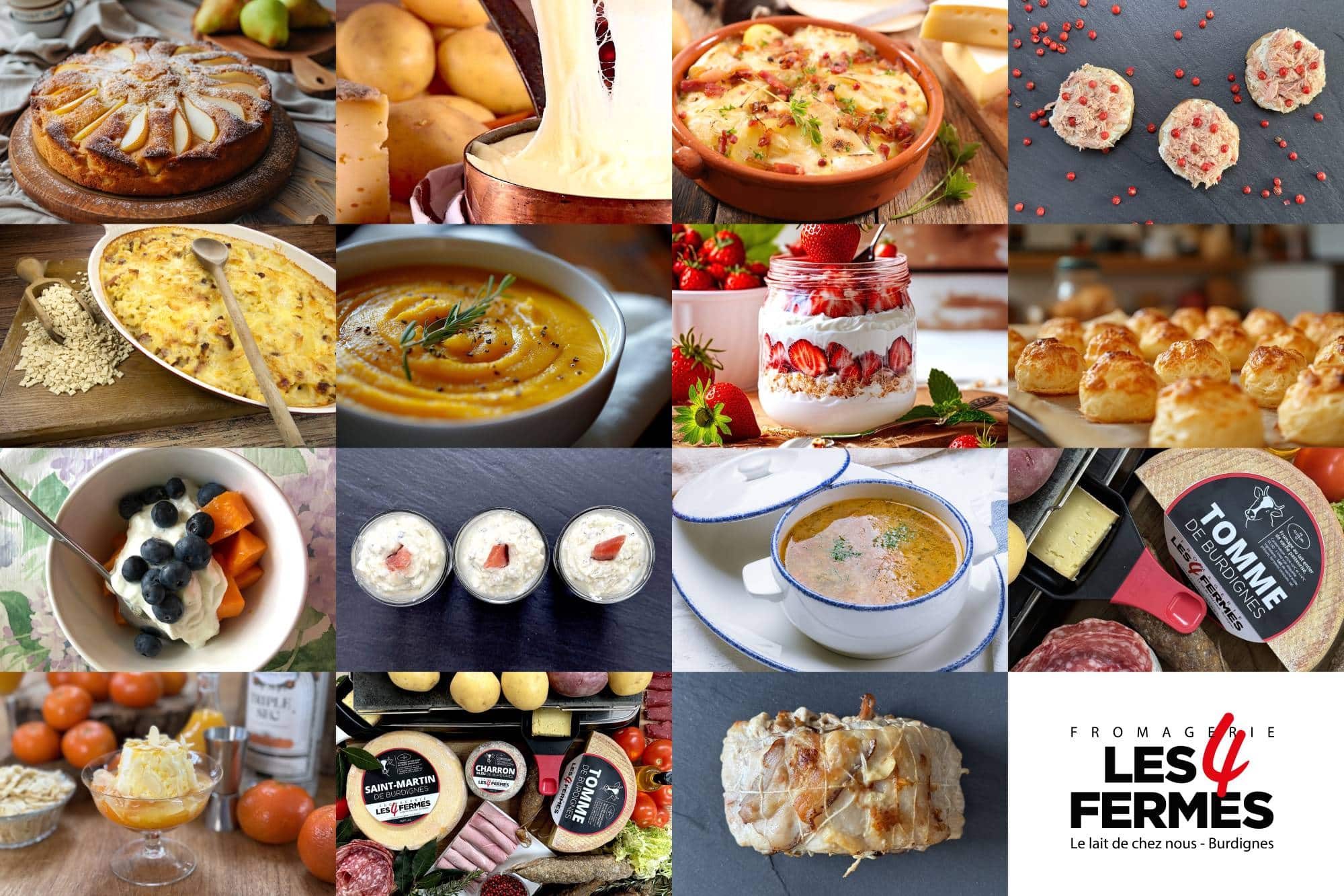 nos recettes de la fromagerie les 4 fermes