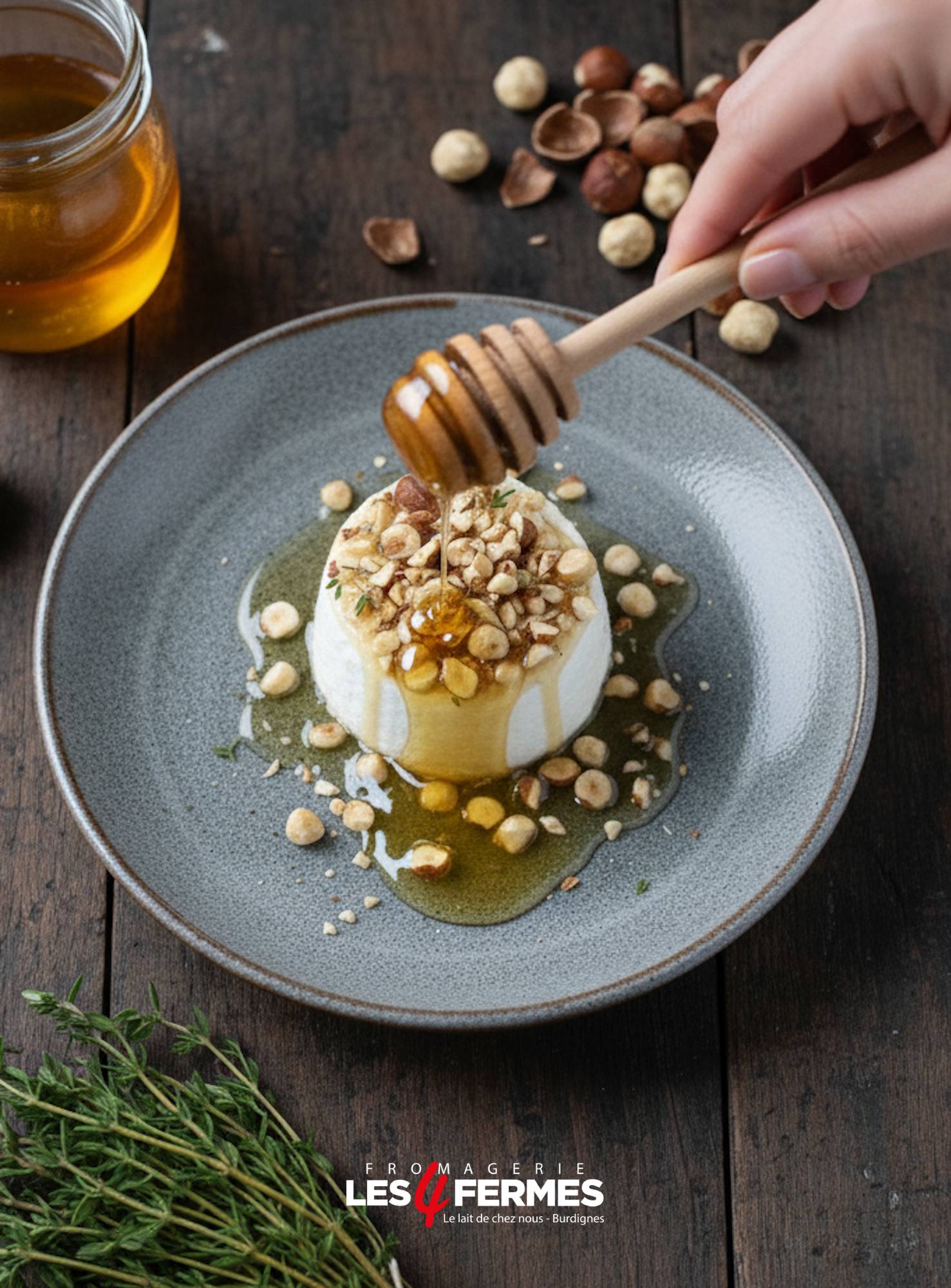 recette avec nos faisselles. noisettes grillées au miel