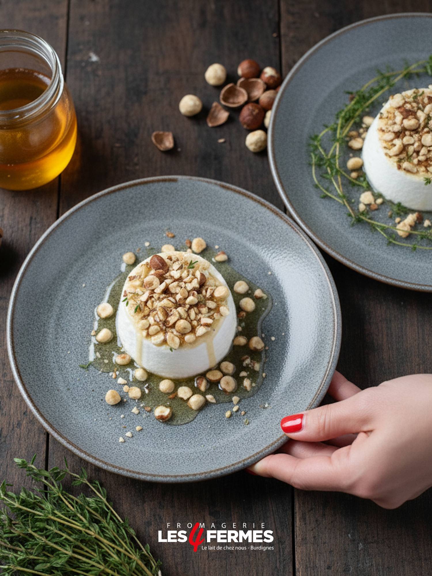 recette avec nos faisselles. noisettes grillées au miel