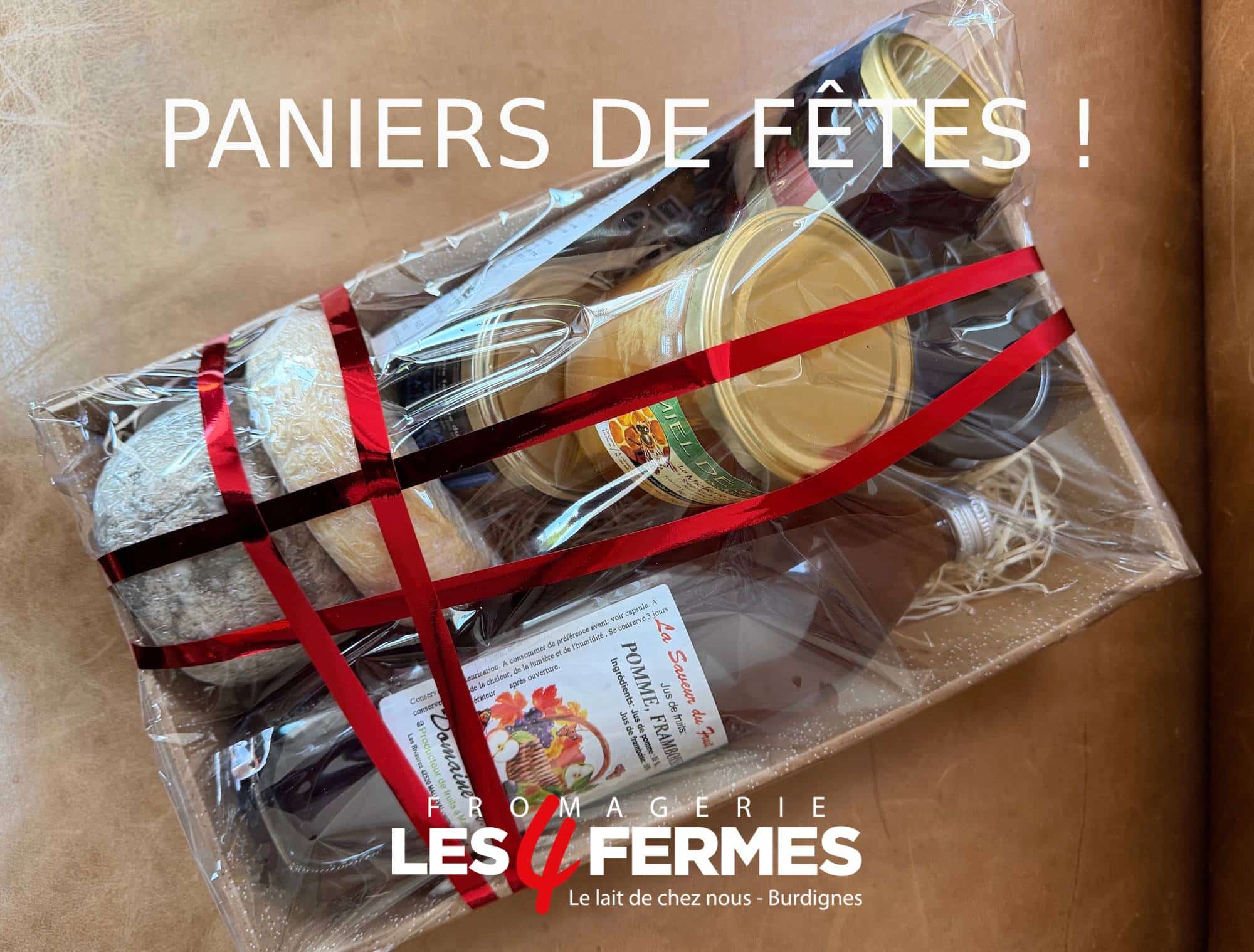 paniers de fetes à a fromagerie les 4 fermes