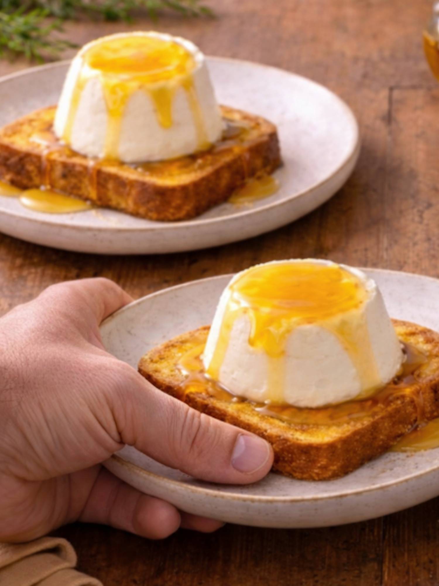 Faisselle de la fromagerie pain perdu au miel