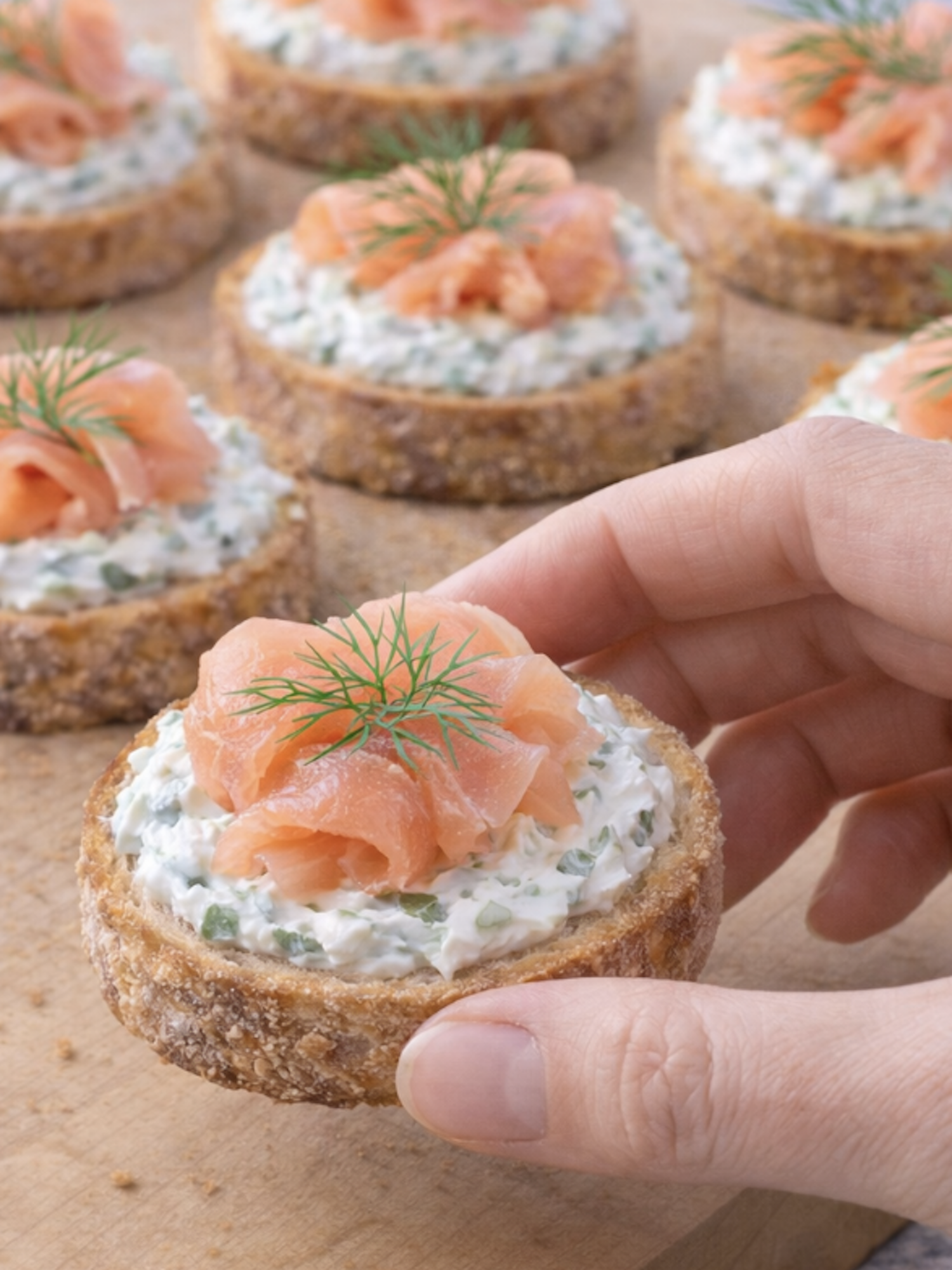 faisselle toast saumon de la fromagerie les 4 Fermes