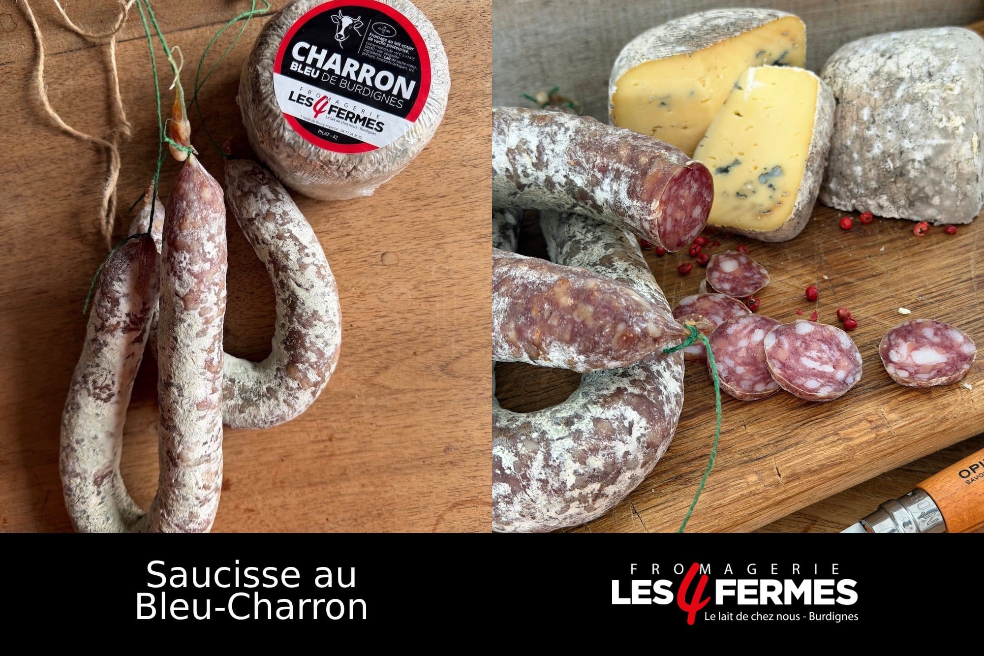 Saucisson bleu charron burdignes au coeur du Pilat