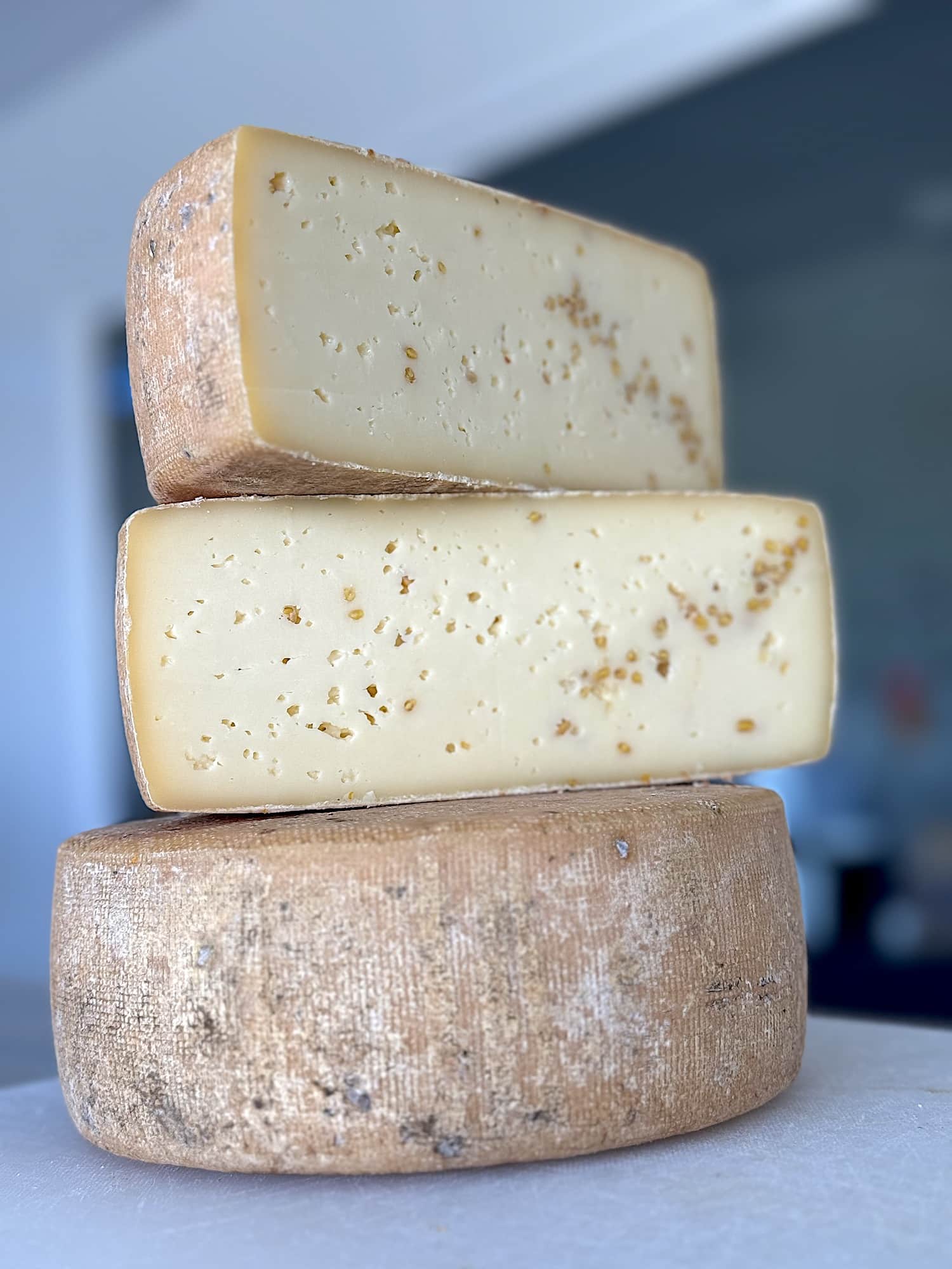 Découvrez la Tomme au Fenugrec, un fromage artisanal à pâte pressée non cuite, aux notes de noix et de noisette. Une tomme savoureuse et fondante.
